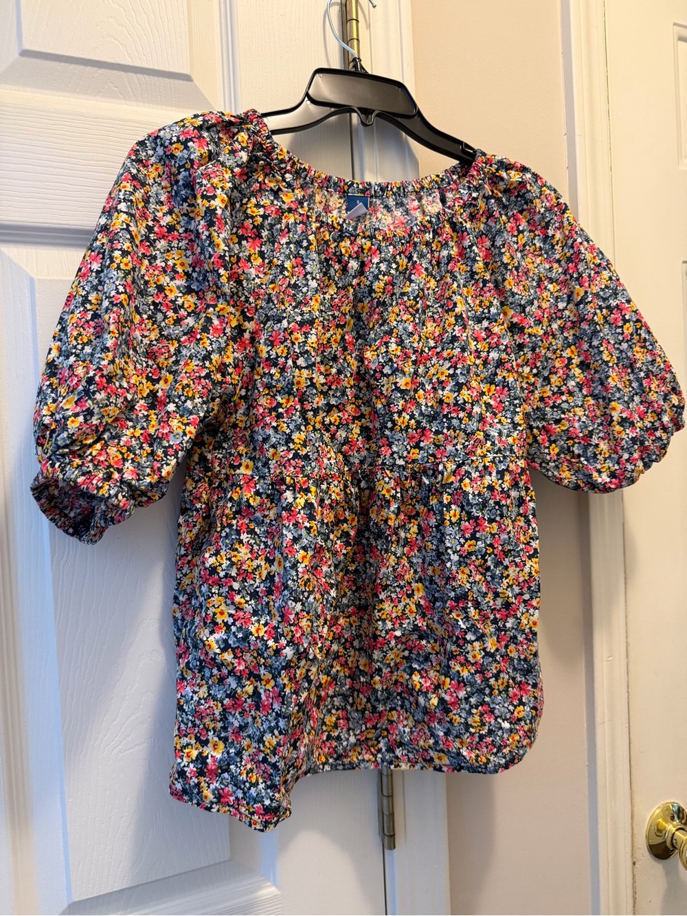 Old Navy Floral Puff-Sleeve Women’s Top - Multi